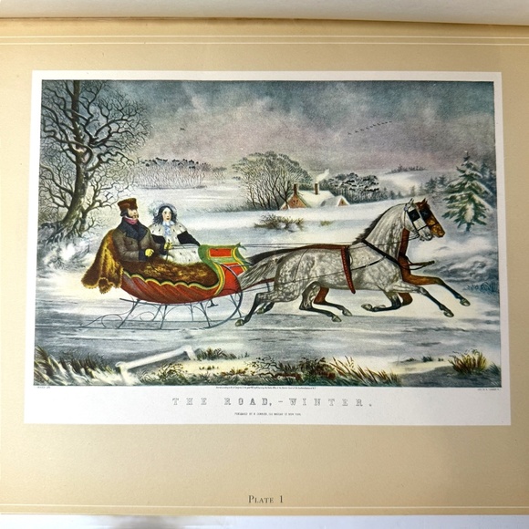 Currier & Ives hardcover book of prints, 1942, by Harry T. Peters, lovely images - Picture 8 of 16